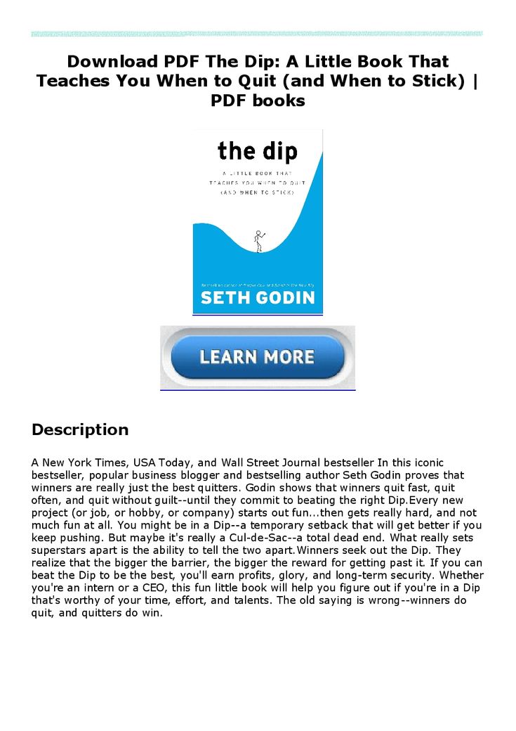 seth godin the dip pdf